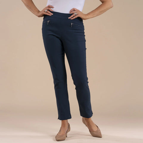 Stretch trousers with Zip Hem Detail