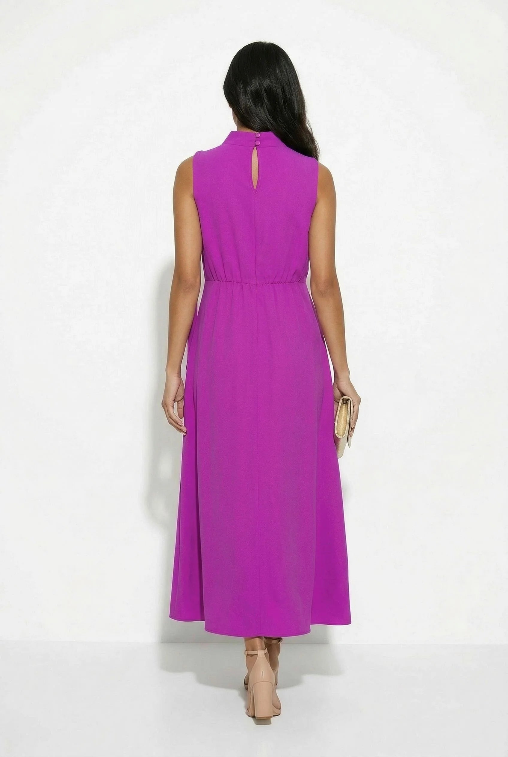 Marc Angelo Sleeveless Maxi Dress with Shoulder Bow 25163
