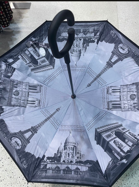 Self Standing reverse image Umbrella.