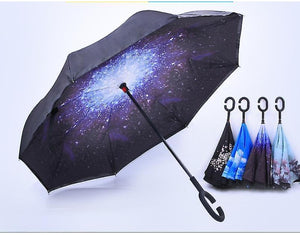 Self Standing reverse image Umbrella.