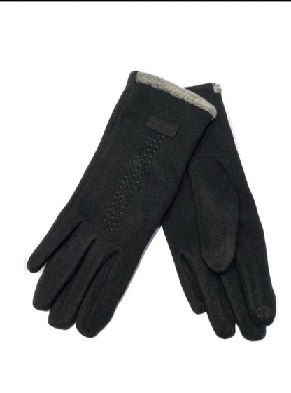 Poppy Gift Box 🎁 Large Cashmere blend Houndstooth Scarf and Gloves
