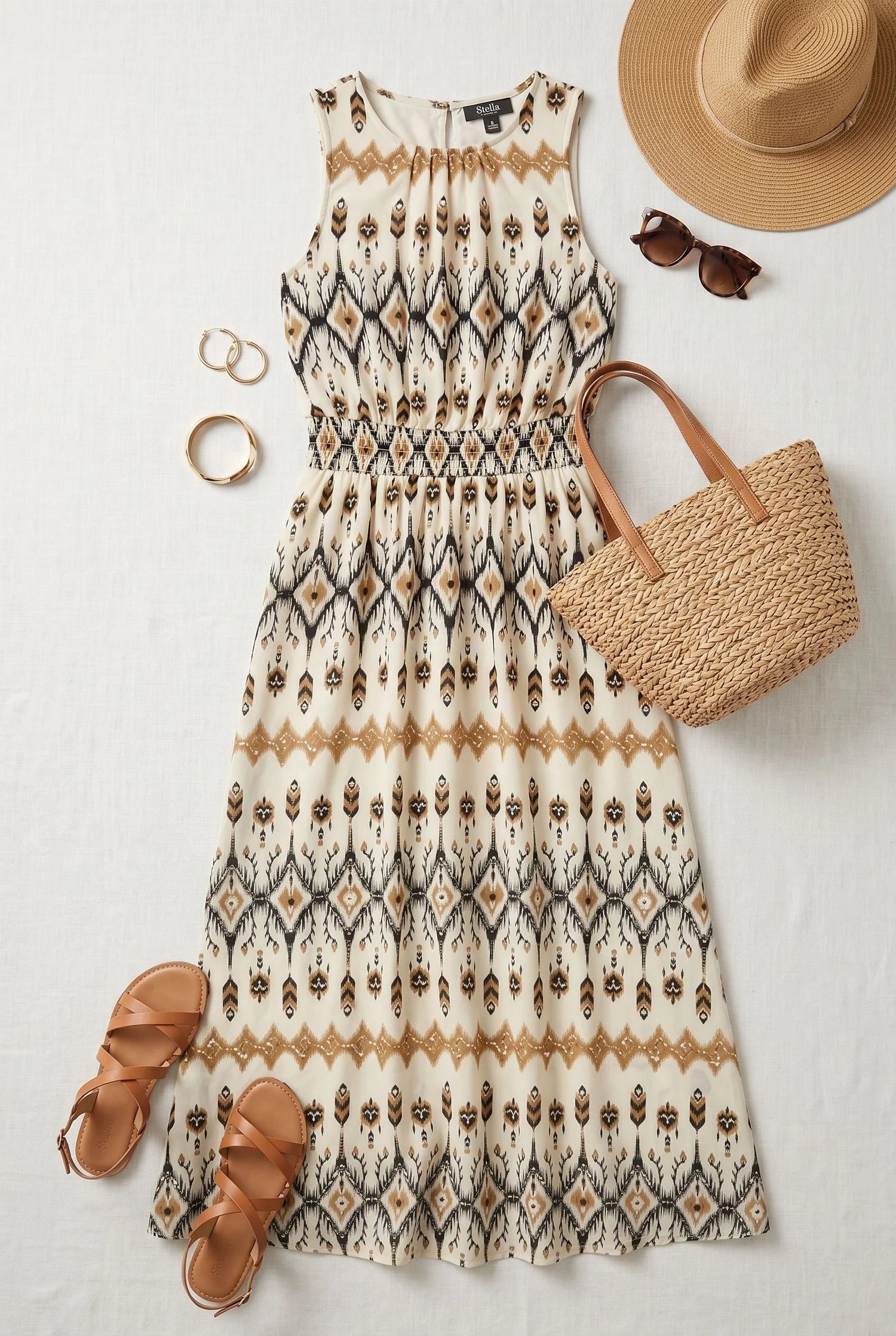 Stella Morgan Sleeveless Aztec Print Maxi Dress D181353