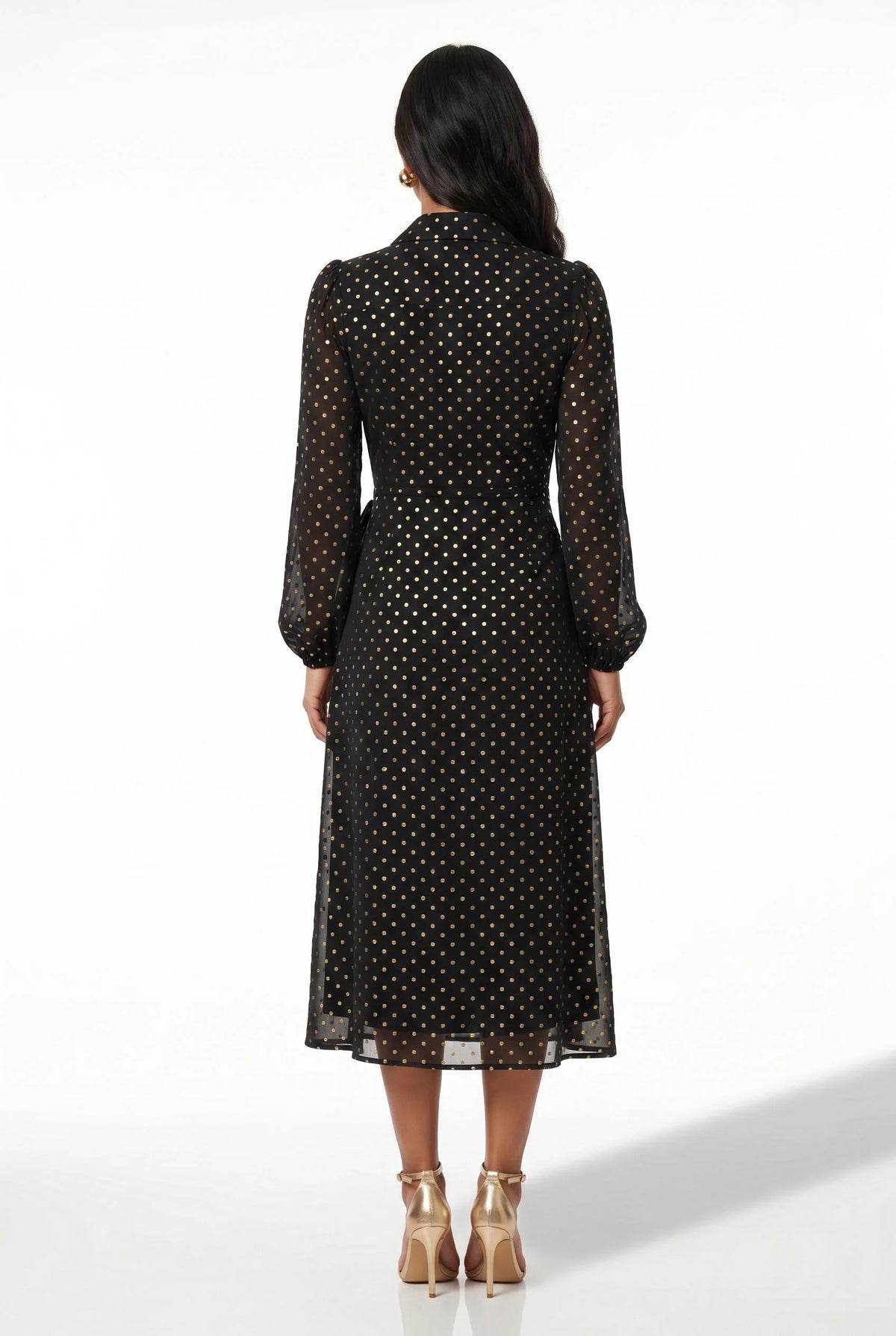 Marc Angelo Wrap Midi Dress in Emerald Green Or Black 31129