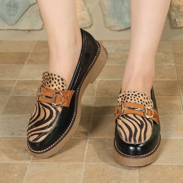 Givana Animal Print Loafer Tc-31