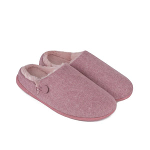Shu Da Helena mule slippers in Powder Pink