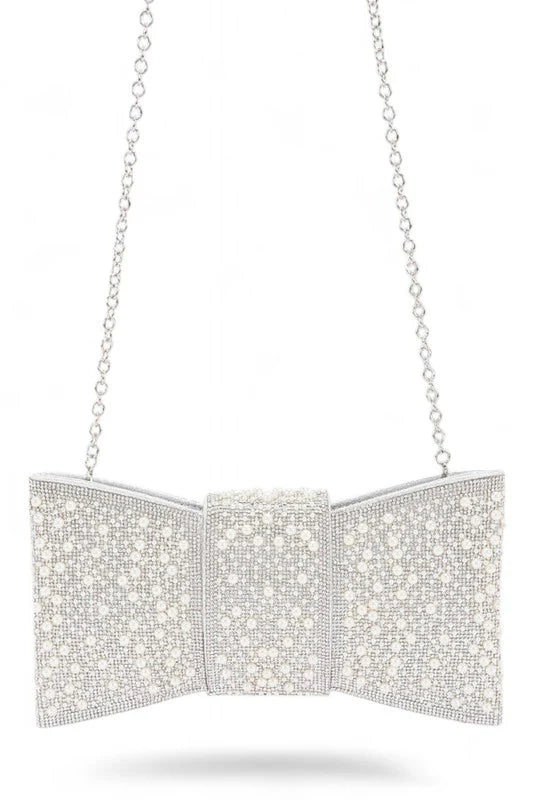 Pulse Bowtie pearl and rhinestone bag 1128860