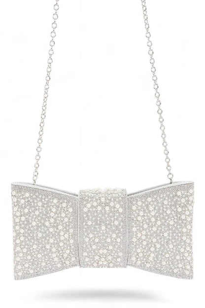 Pulse Bowtie pearl and rhinestone bag 1128860