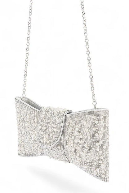 Pulse Bowtie pearl and rhinestone bag 1128860
