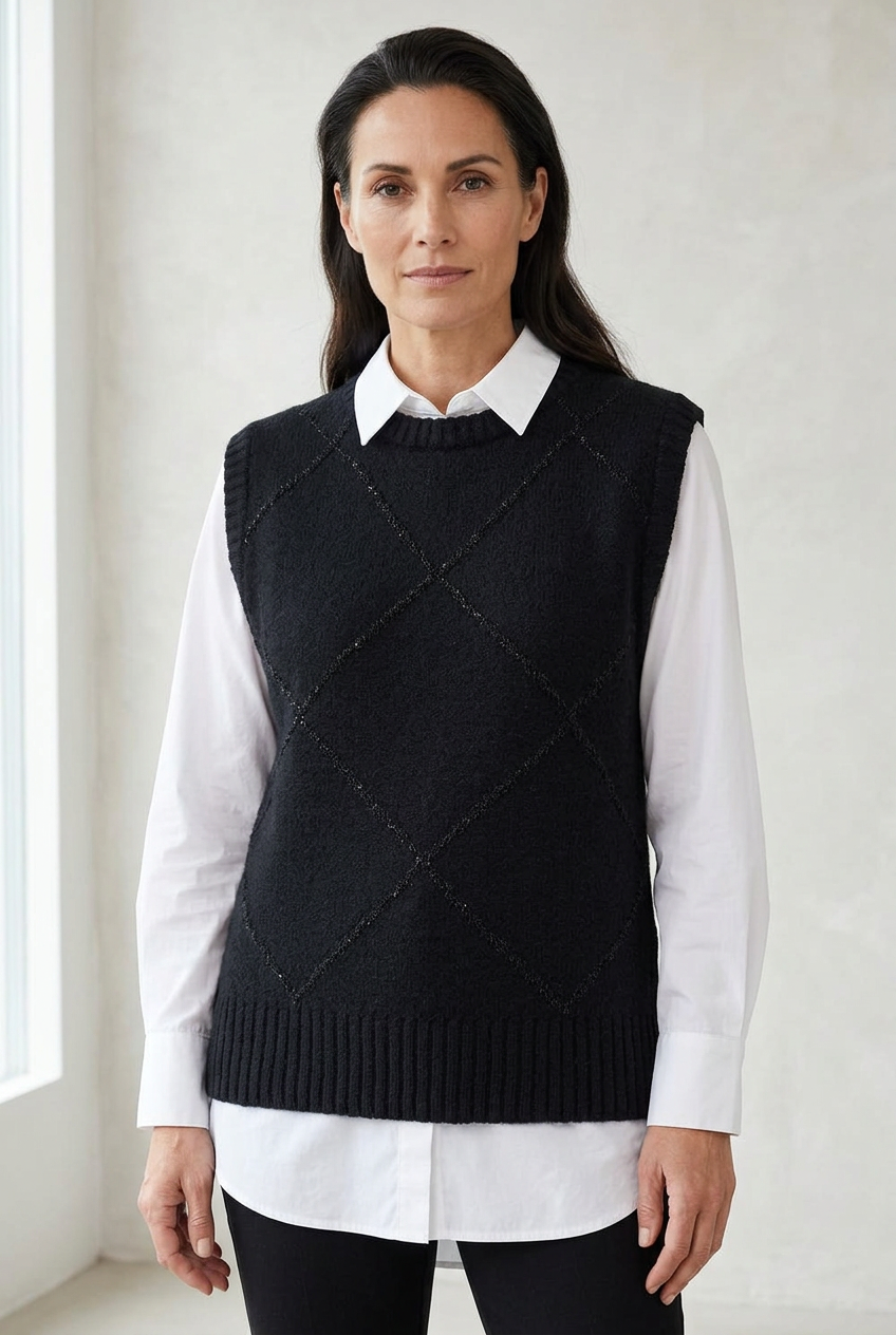 Byoung sleeveless knit with subtle sparkle  20819746