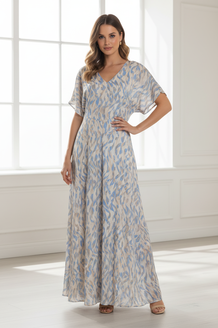 B Copenhagen Cornflower Blue Dress on Model