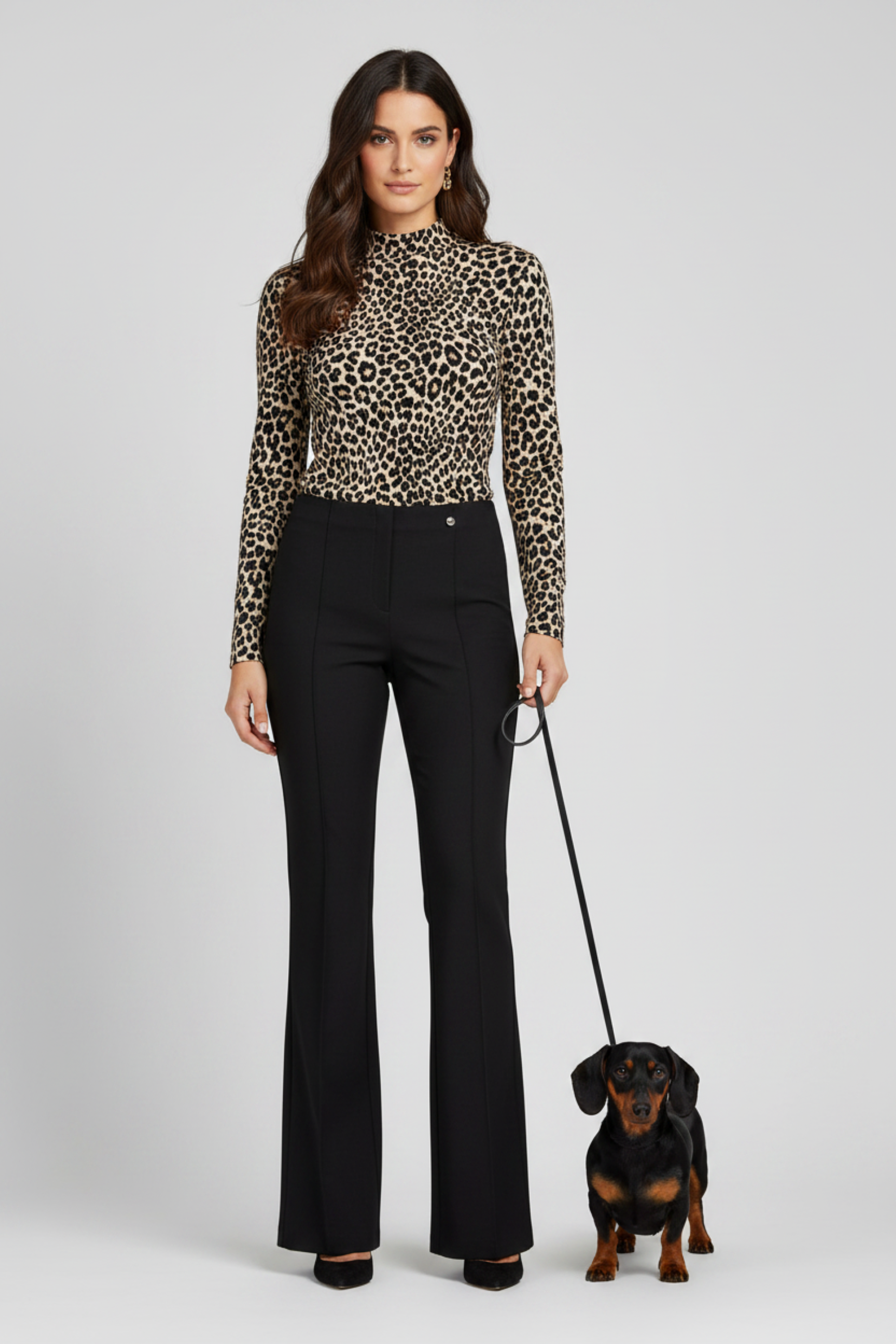 Robell Joella Bootcut trousers Black  53458