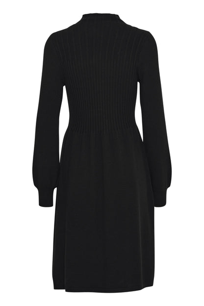 Fransa Fine knit black dress 20614676