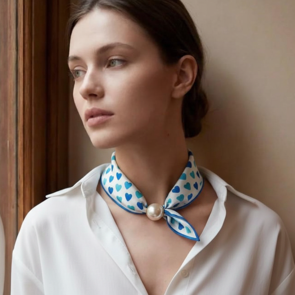 Blue Heart Scarf - Lifestyle
