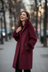 Burgundy Coat Lifestyle – Winter Street