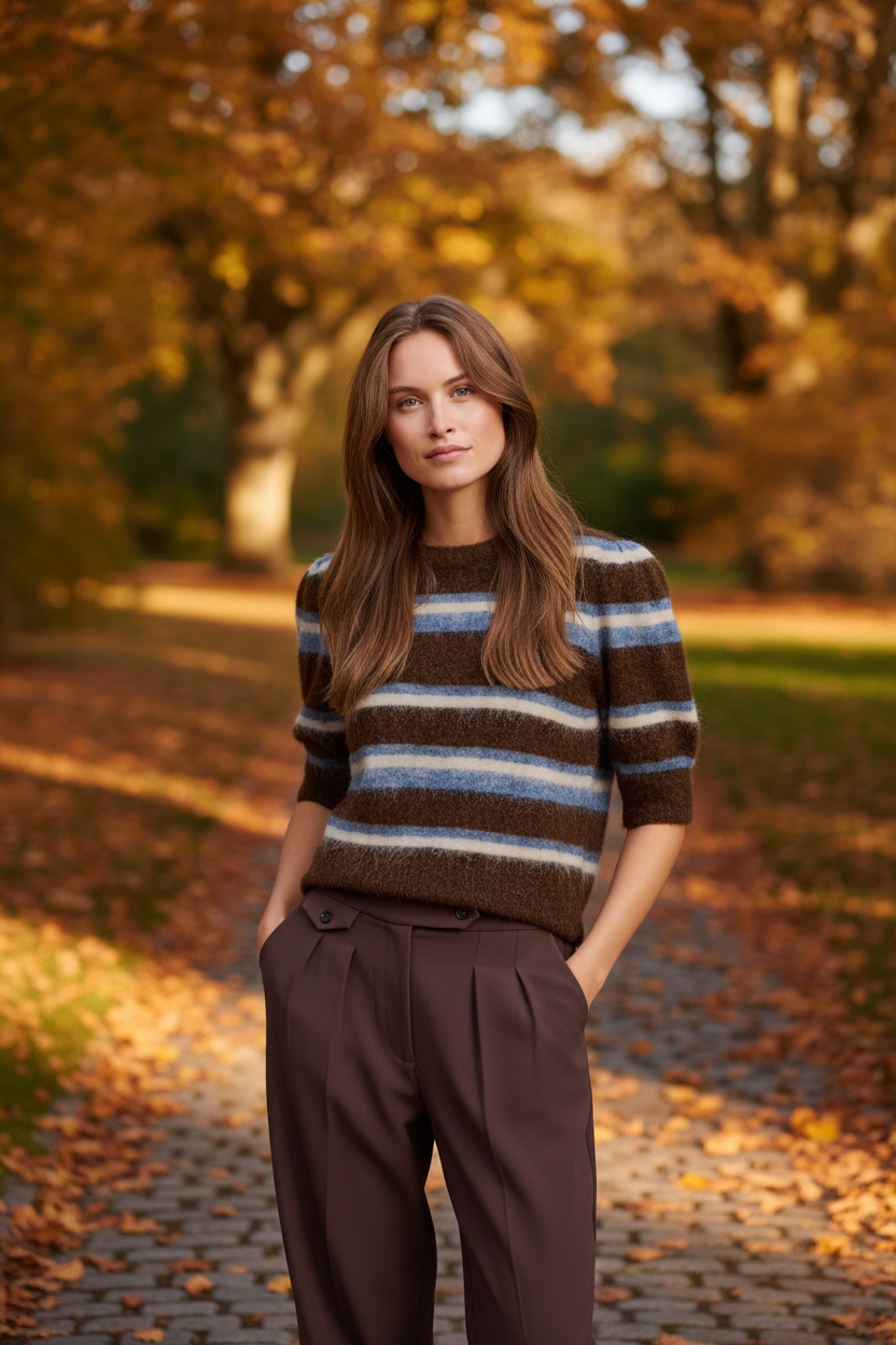Byoung striped knit outdoor lifestyle