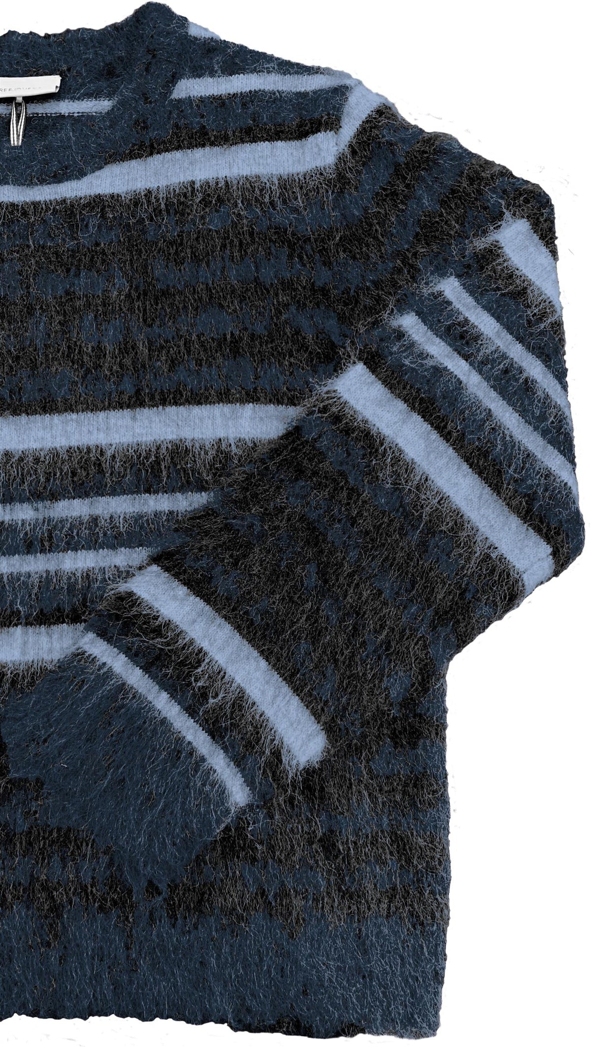 Free/Quent featheryarn roundneck jumper with stripes 211719