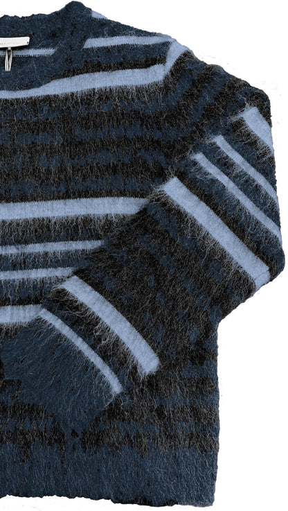 Free/Quent featheryarn roundneck jumper with stripes 211719