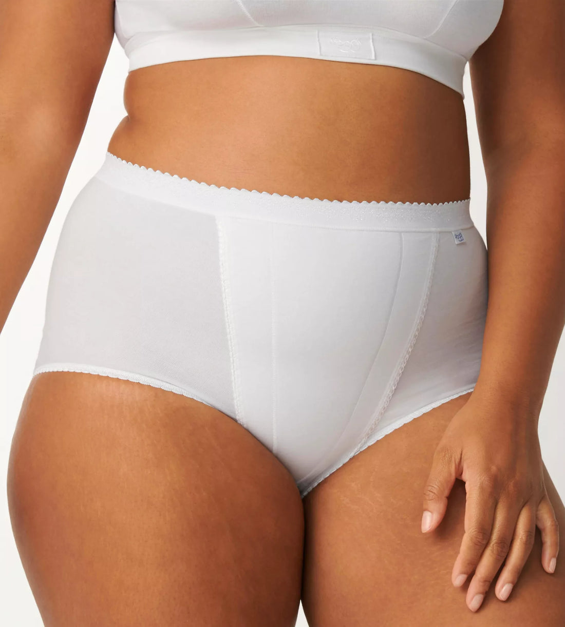 Sloggi Tummy Tuck Control Maxi Briefs 2Pk White or Skin