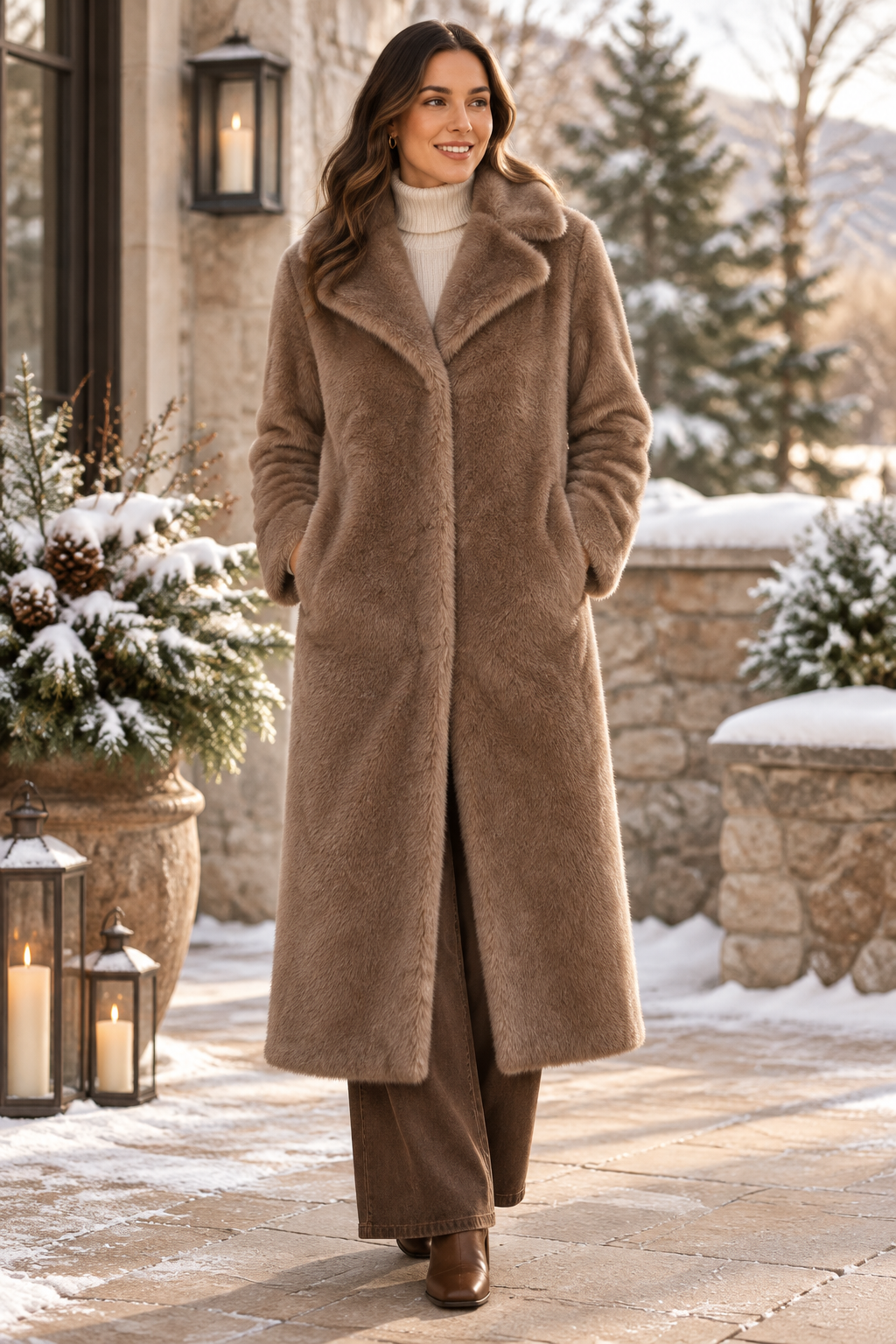 Free/Quent Mink faux fur coat