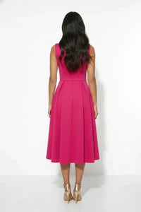 Marc Angelo V Neck Sleeveless Midi Dress with pockets 188-26