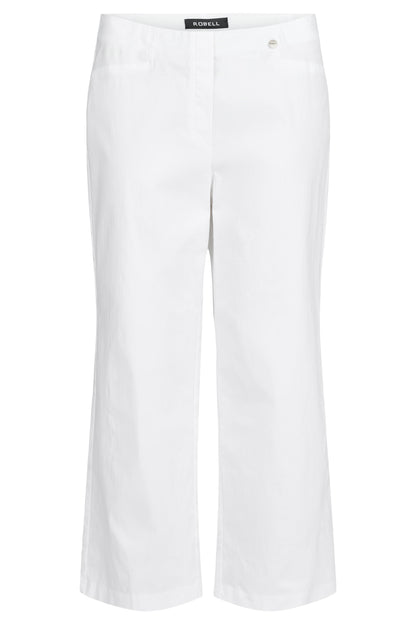 Robell Efi Wide leg ankle Grazers in Cream 51539 111