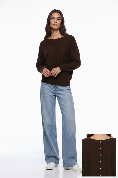 Esme Pearl Back Knit - Front with Back Inset