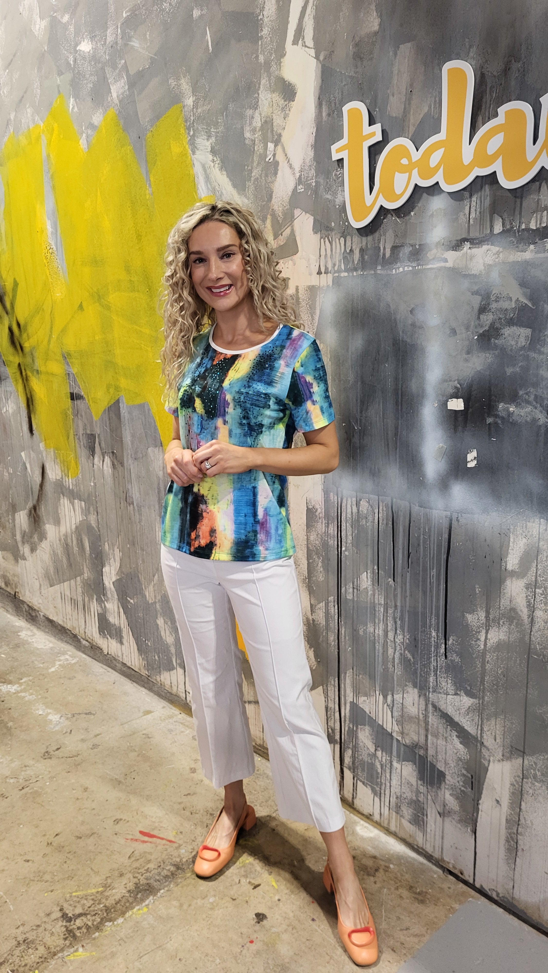 Libra Summer Twin Set in Blue Multi Print Ltp1913