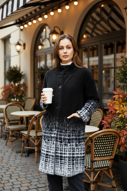 Feather Yarn Coat – Coffee Shop Standing