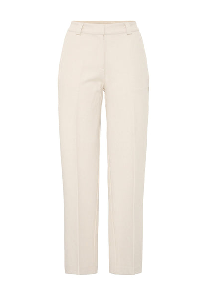Fransa Straight leg Classic trousers in Cream 2017267