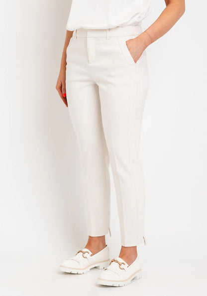 Fransa Tessa Straight Leg Dressy Trouser in Cream 20611257