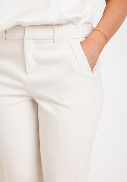 Fransa Tessa Straight Leg Dressy Trouser in Cream 20611257