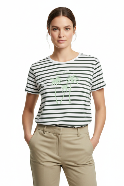 Free/Quent Stripe Tee on Model