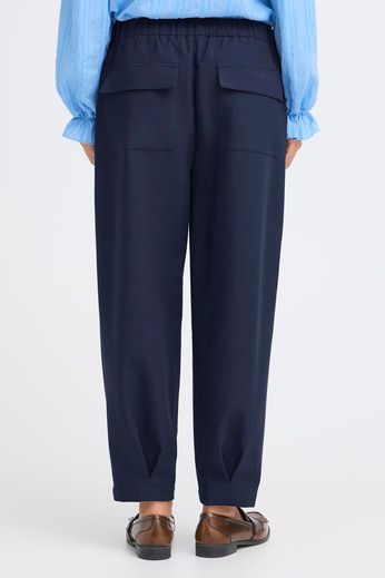 Fransa Abigail pin tuck Trousers in Navy