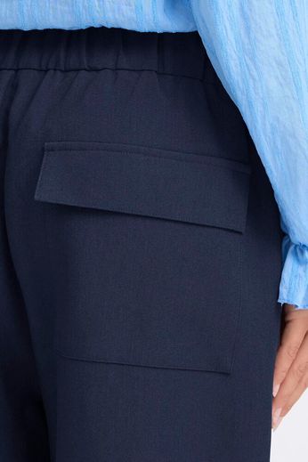 Fransa Abigail pin tuck Trousers in Navy