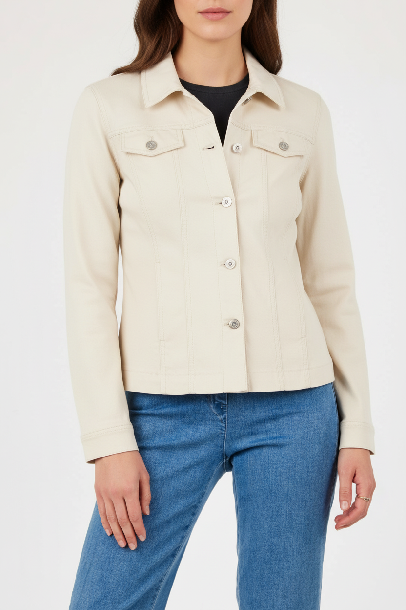 Robell Bella Full length Stretch trousers with back pockets in Beige 51559 14