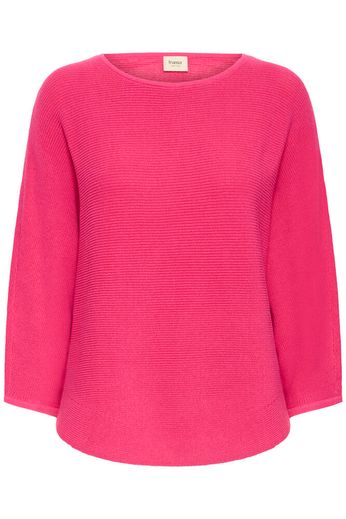 Fransa Ribbed batwing knit in Berry pink 20614105