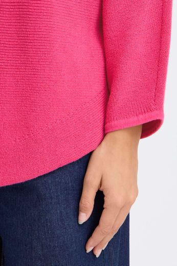 Fransa Ribbed batwing knit in Berry pink 20614105