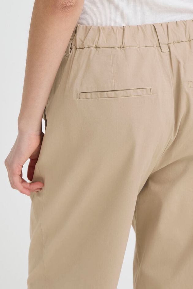 Fransa Arlene Cotton Trousers in Barrel Shape 20617694