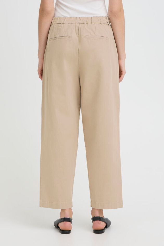 Fransa Arlene Cotton Trousers in Barrel Shape 20617694