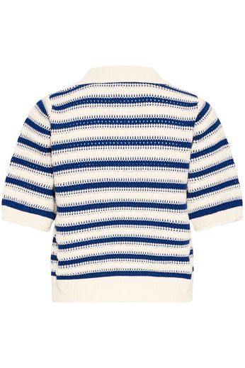 Byoung Cotton Short sleeve knit with Collar in Navy 20818398