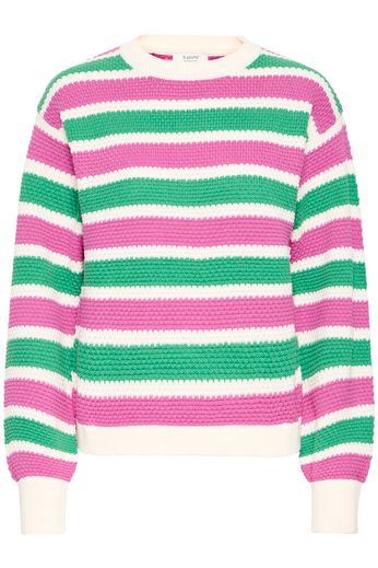 Byoung Cotton Stripe Jumper in Pink and Green 20818588