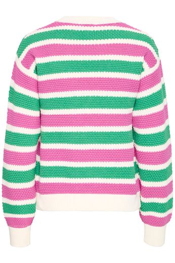 Byoung Cotton Stripe Jumper in Pink and Green 20818588