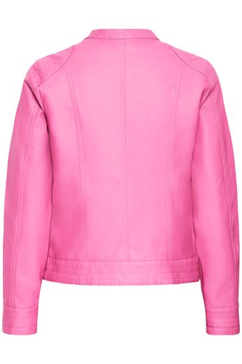 Byoung Faux Leather Biker Jacket 20809396 Pink