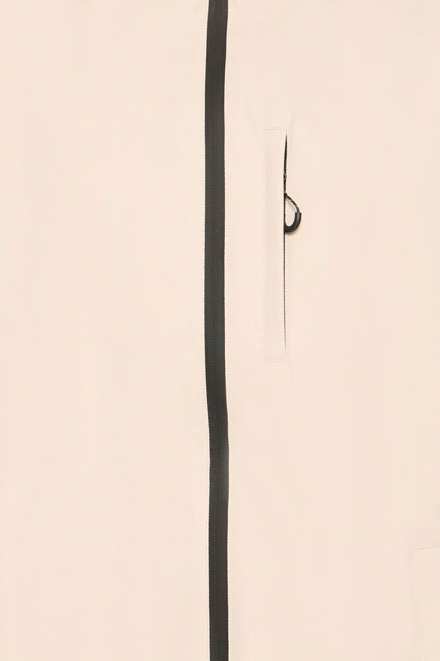 Fransa Lightweight Coat in Oxford Tan with Contrast zip detail   20615226