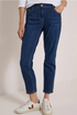 Cecil straight leg jeans in dark blue denim, full length