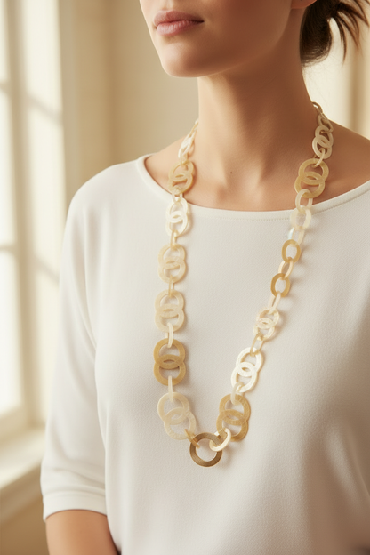 Lifestyle model image with white top