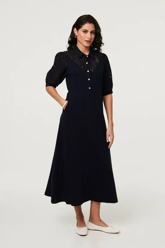 Stella Morgan Navy Jersey Shirt Dress D17844