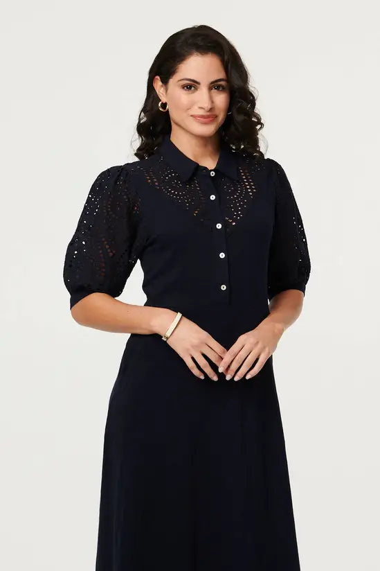 Stella Morgan Navy Jersey Shirt Dress D17844
