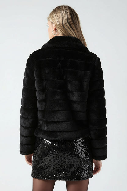 Marc Angelo Black Fur Jacket Ma45507