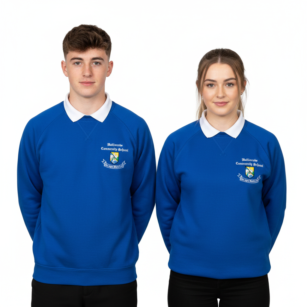 Male and Female - Blue Sports Sweatshirt - Square